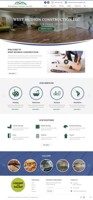 Diseño Web por pb para West Hudson Construction LLC | Diseño: #13326739