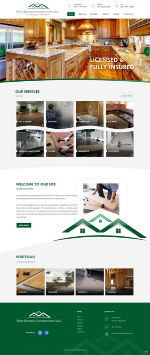 Diseño Web por pb para West Hudson Construction LLC | Diseño: #13326740