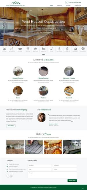 Diseño Web por pb para West Hudson Construction LLC | Diseño: #13340924