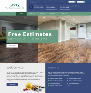 Web Design by Sujit Banerjee for West Hudson Construction LLC | Design #13392924