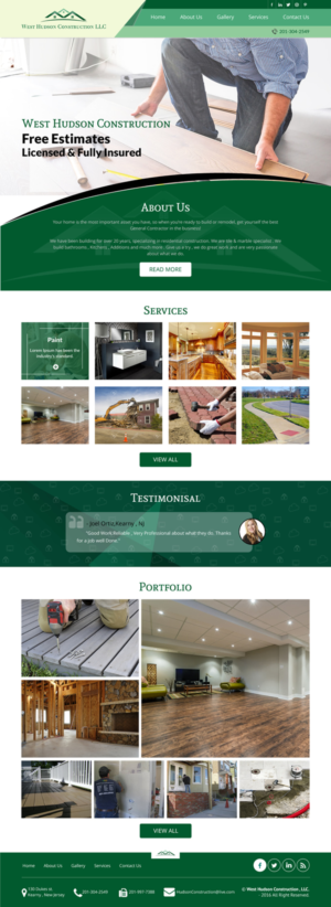 Diseño Web por rightway para West Hudson Construction LLC | Diseño: #13325120