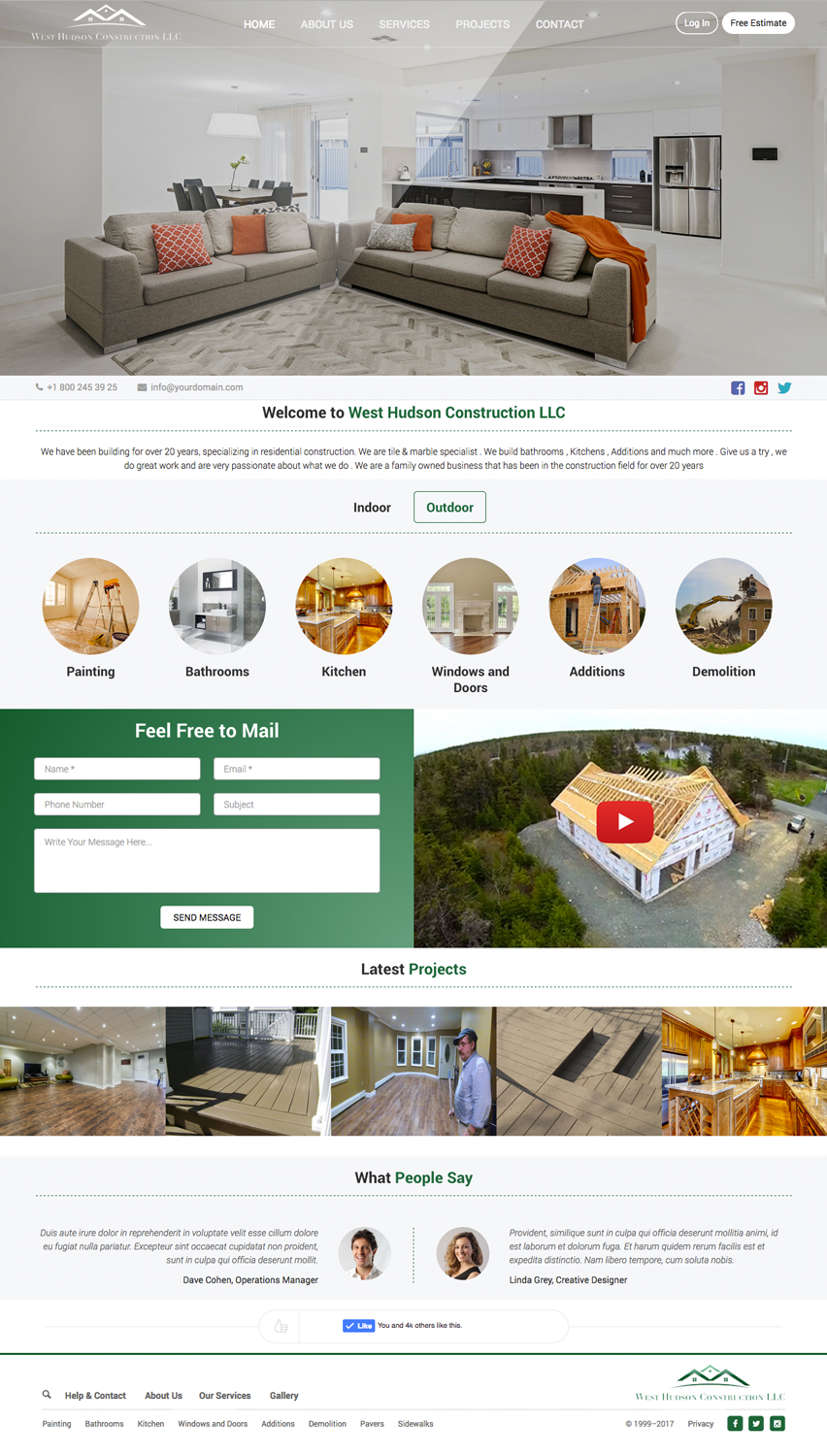 Diseño Web por cCopilot para West Hudson Construction LLC | Diseño #13350590