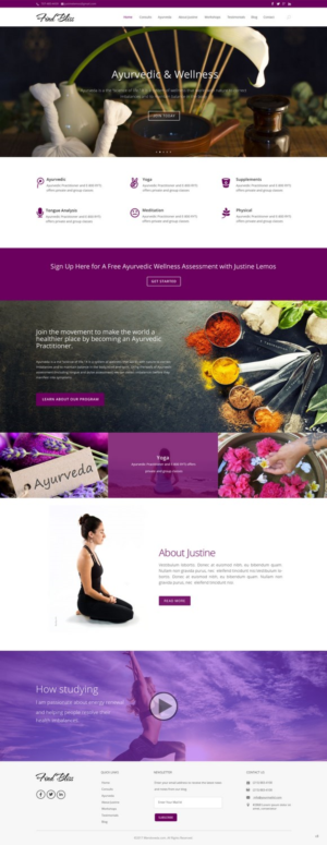 Wordpress Design by pb for at One yOga | Design: #13340872