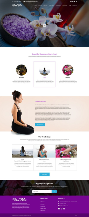 Wordpress Design by pb for at One yOga | Design: #13340873