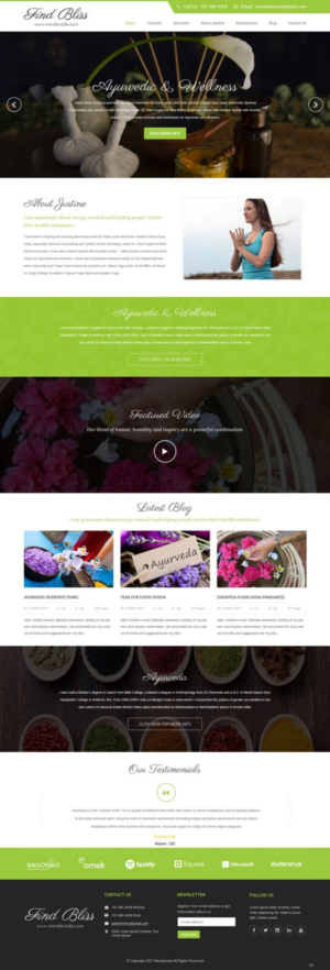 Wordpress Design by pb for at One yOga | Design: #13340875