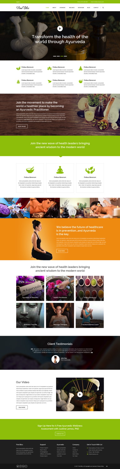 Wordpress Design by pb for at One yOga | Design #13372430