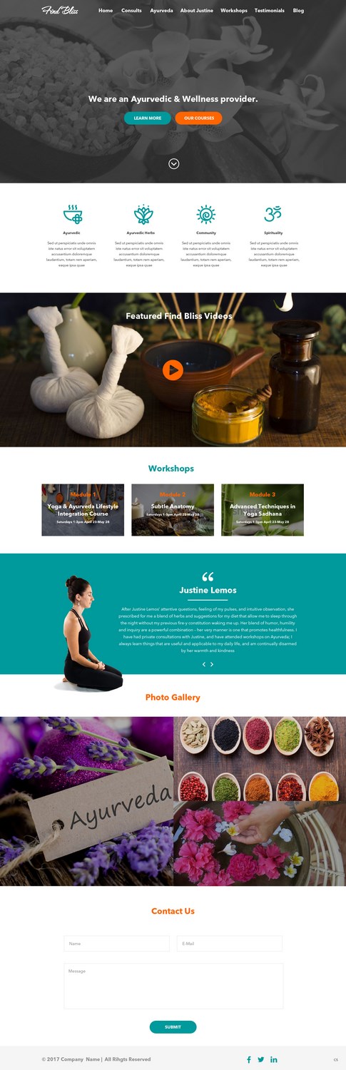Wordpress Design by pb for at One yOga | Design #13379828