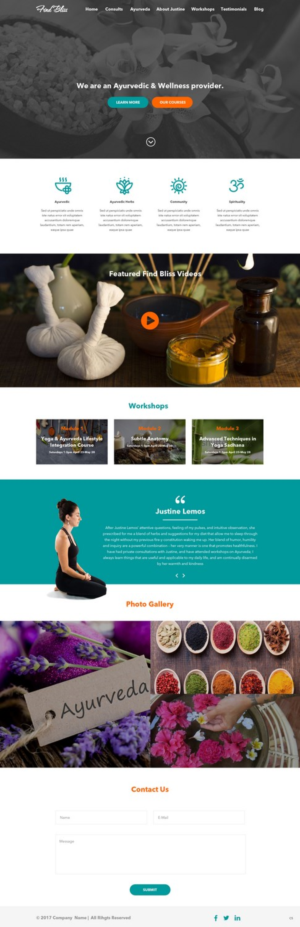 Wordpress Design by pb for at One yOga | Design: #13379828