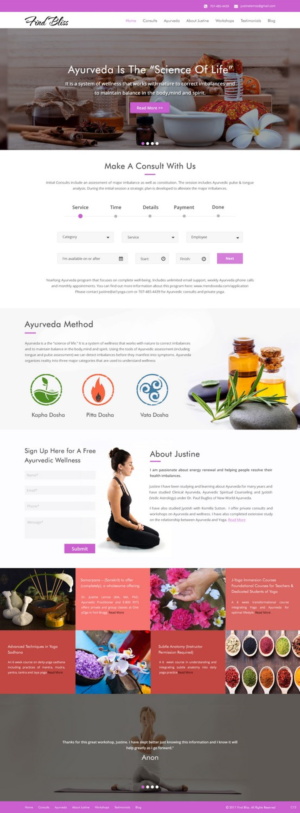 Wordpress Design by pb for at One yOga | Design: #13379831