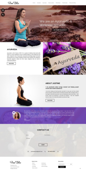 Wordpress Design by pb for at One yOga | Design: #13388012