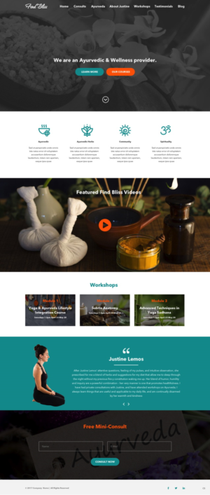 Wordpress Design by pb for at One yOga | Design: #13402288