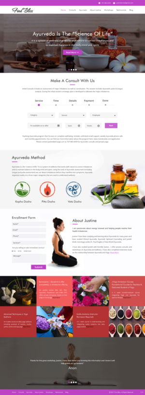 Wordpress Design by pb for at One yOga | Design: #13402289