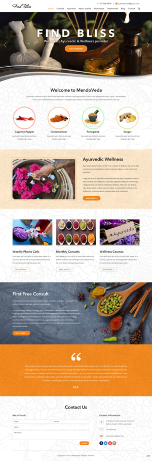 Wordpress Design by pb for at One yOga | Design: #13402292