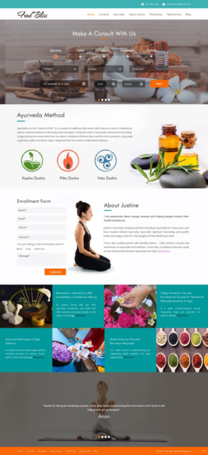 Wordpress Design by pb for at One yOga | Design: #13419346