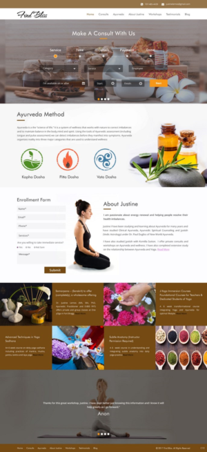 Wordpress Design by pb for at One yOga | Design: #13419348