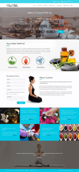 Wordpress Design by pb for at One yOga | Design: #13425904