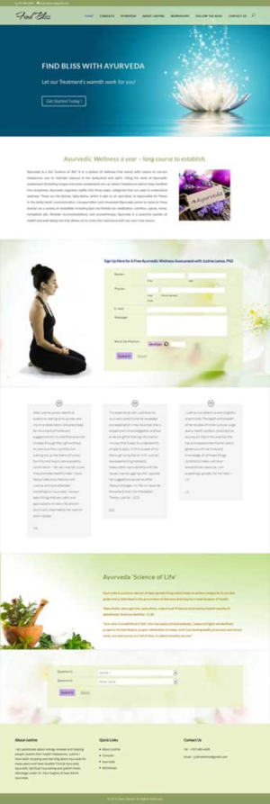 Wordpress Design by CharaFathimalil for at One yOga | Design #13339300
