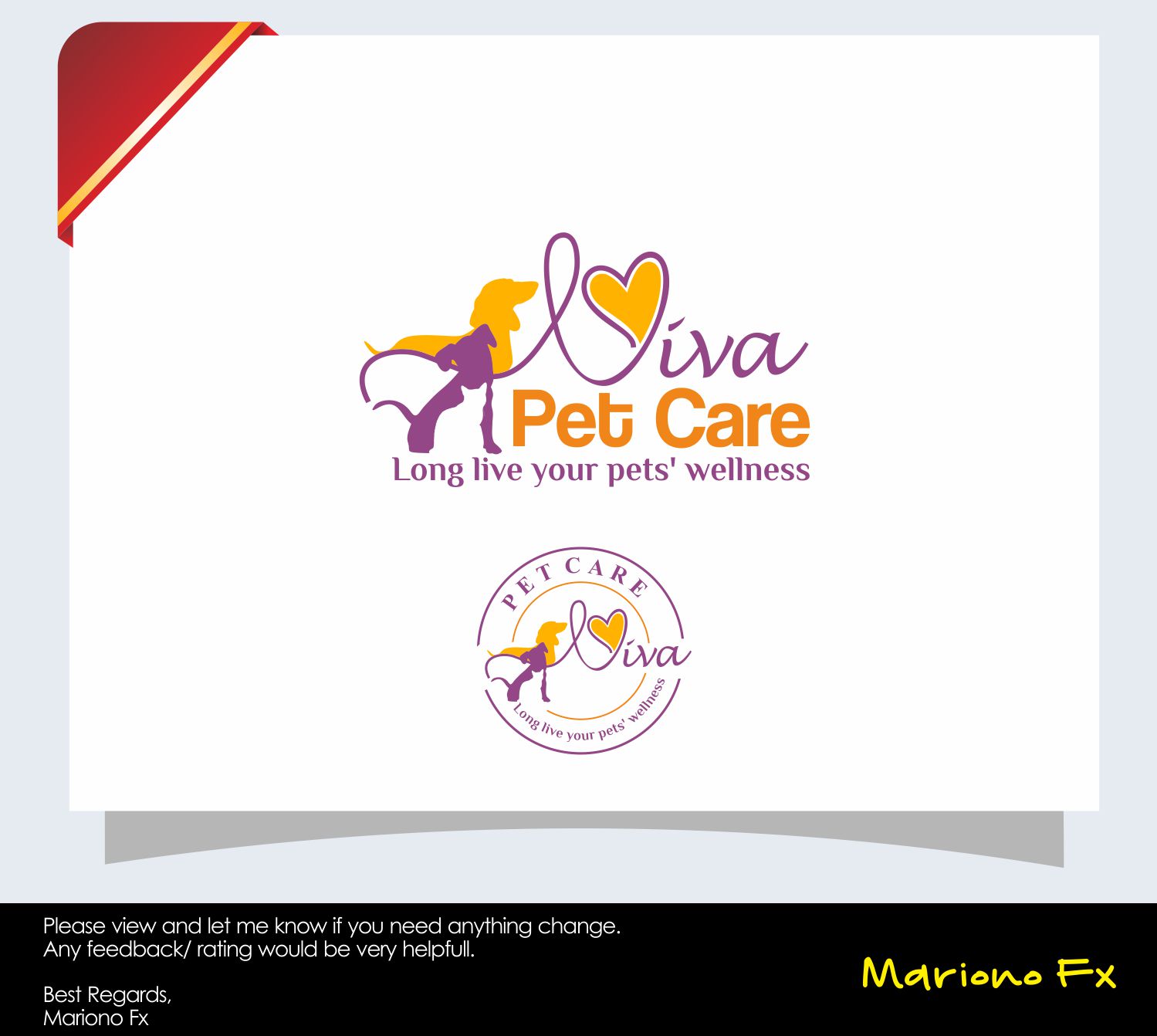 Logo Design by Mariono Fx for Viva Pet Care | Design #13299322