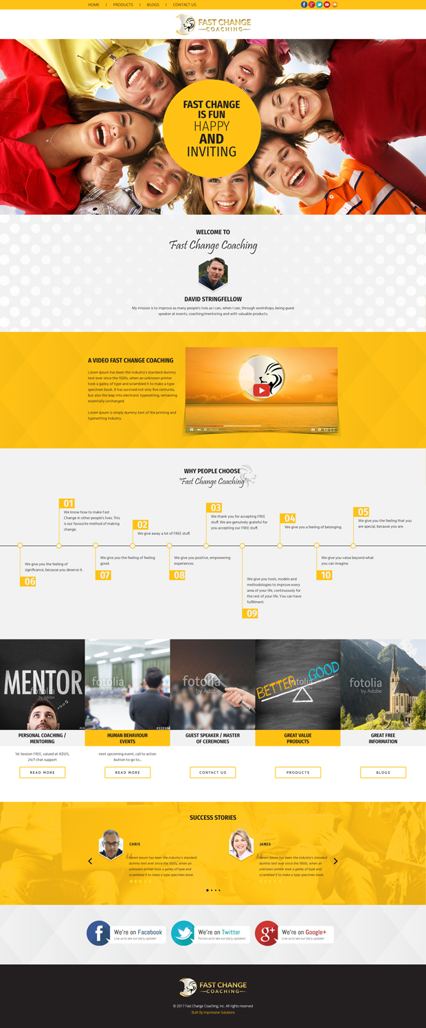Web Design by Impressive Solutions for Fast Change Coaching | Design #13327806