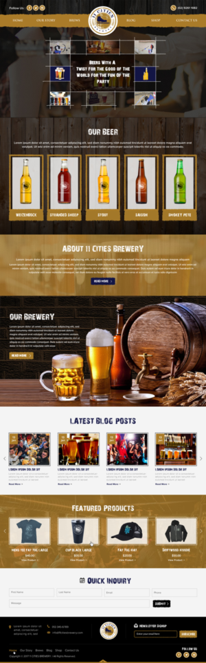 Craft brewery website - 11 Cities Brewery | Web-Design von Sbss