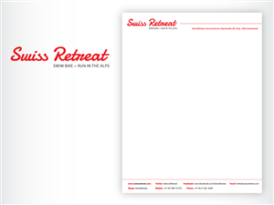 Stationery & Logo | SwissRetreat - Swim Bike + Run Holidays in the Alps | Diseño de Papelería por wolf