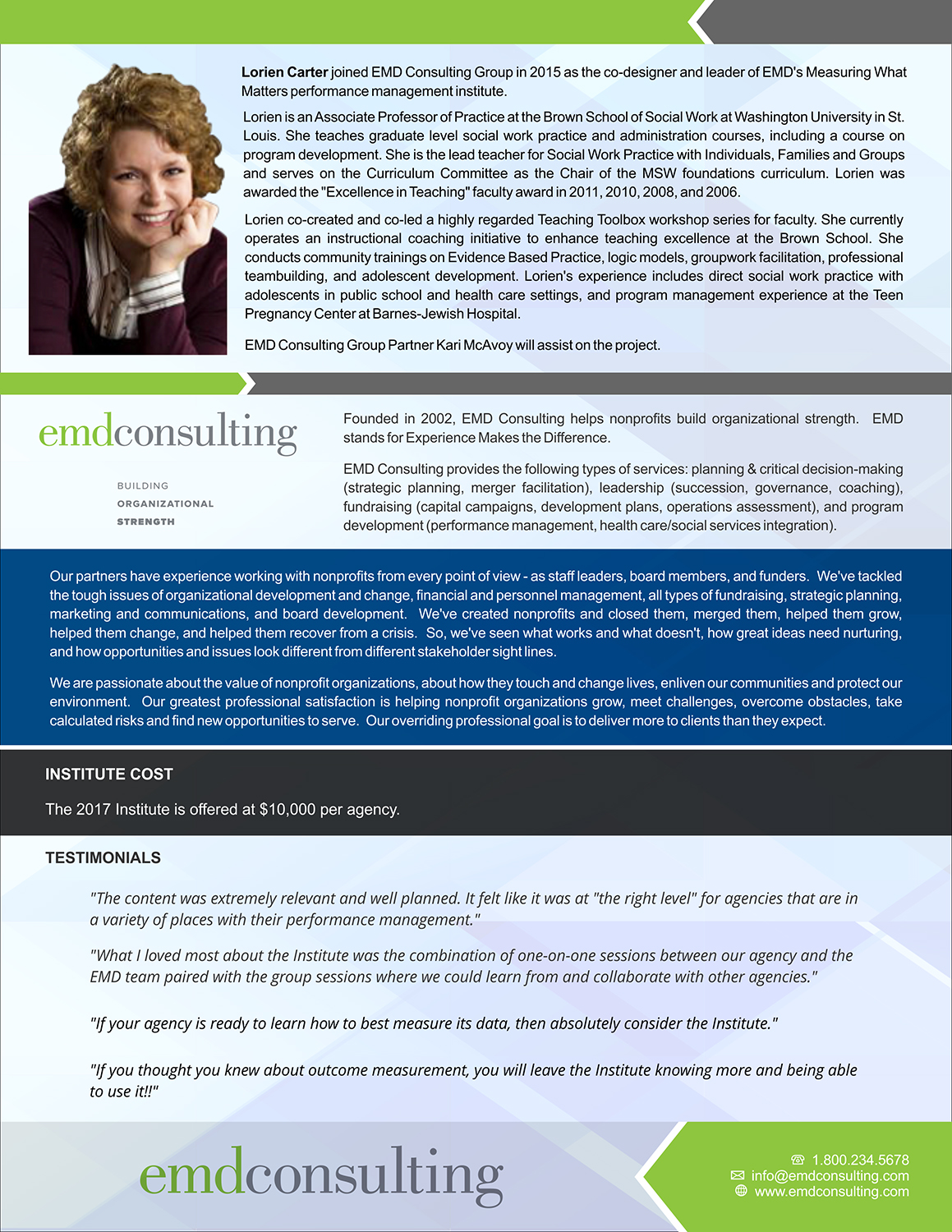 Brochure Design by ImageNation for EMD Consulting Group | Design #13321964