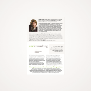Diseño de Brochure por Isabella Short para EMD Consulting Group | Diseño: #13309551