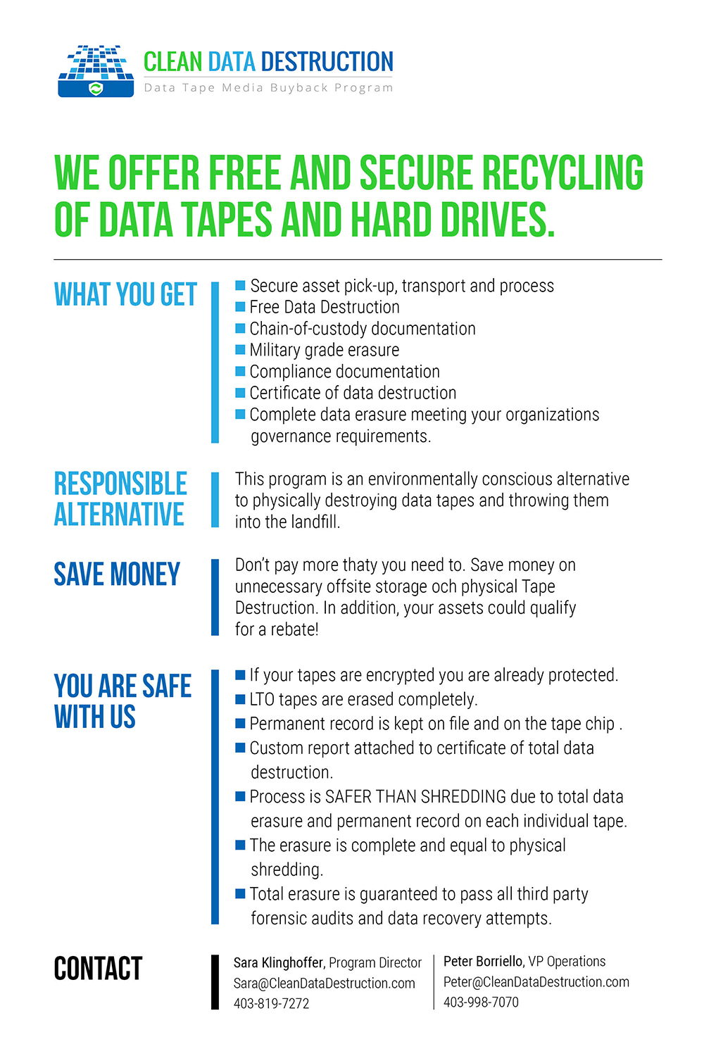 Flyer-Design von Sara Lindberg für Clean Data Destruction | Design #13338803