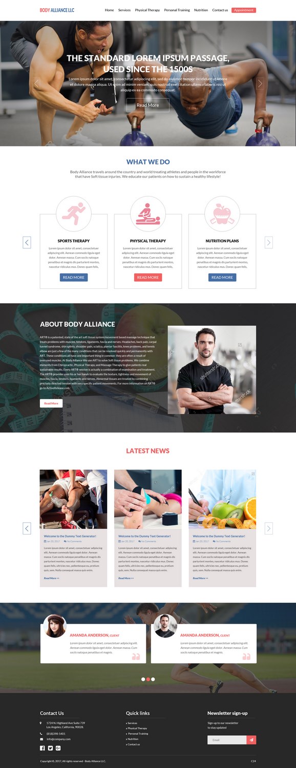 Web Design by pb for Body Alliance LLC | Design #13458766