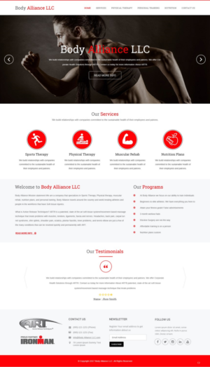 Web Design by pb for Body Alliance LLC | Design: #13458767