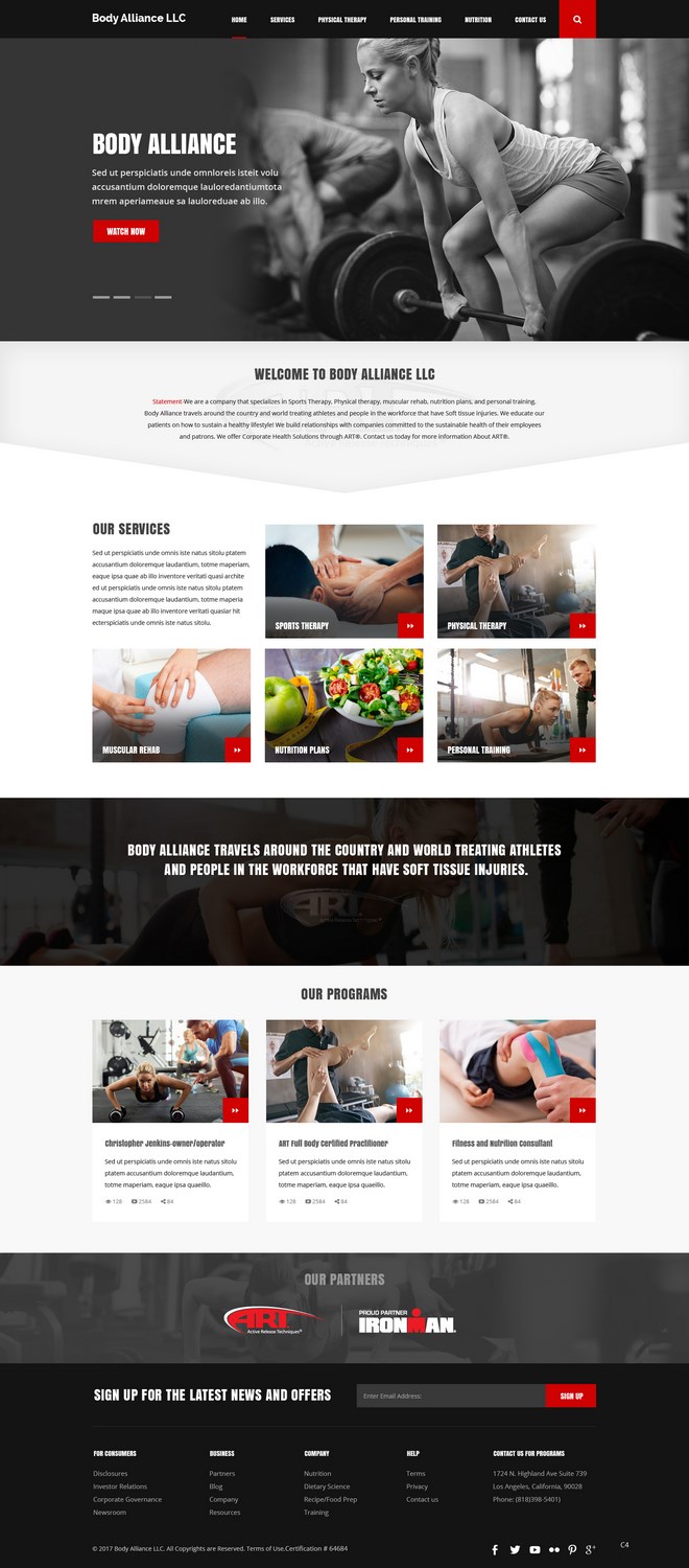Web Design by pb for Body Alliance LLC | Design #13458768