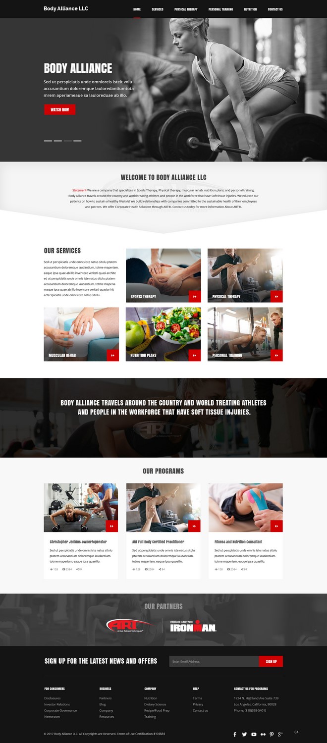 Web Design by pb for Body Alliance LLC | Design #13599071