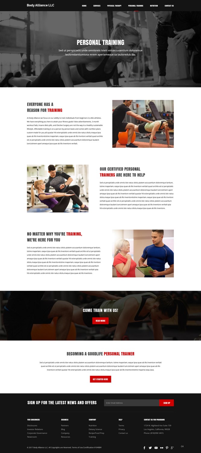 Web Design by pb for Body Alliance LLC | Design #13599073