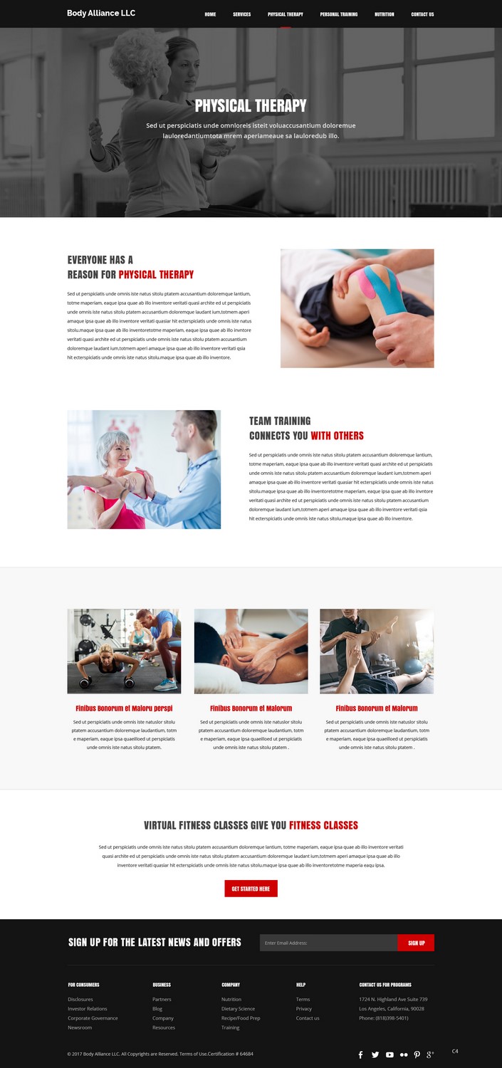 Web Design by pb for Body Alliance LLC | Design #13599074