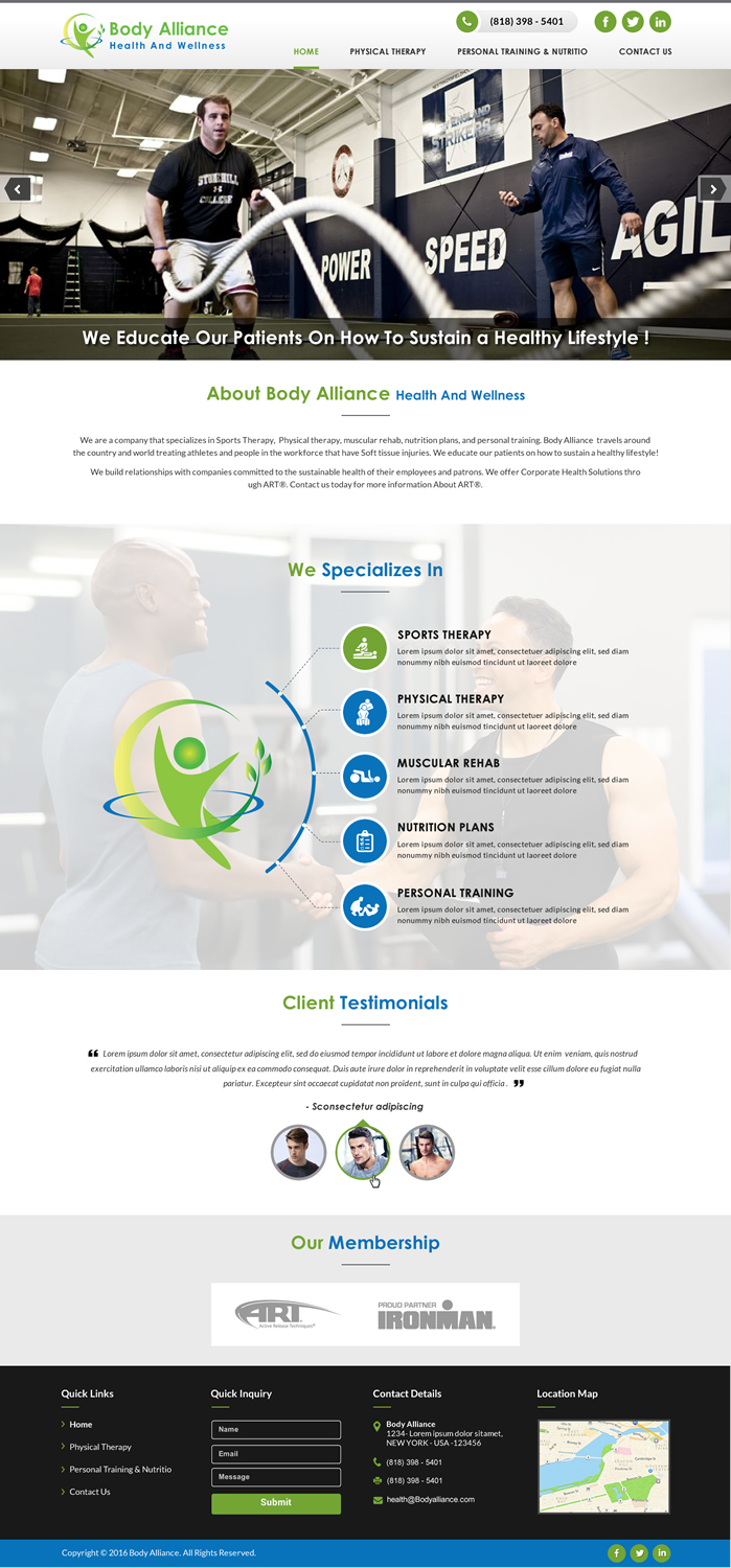 Diseño Web por Creative Design para Body Alliance LLC | Diseño #13510916