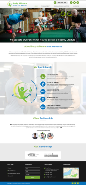 Web Design by Creative Design for Body Alliance LLC | Design: #13510917