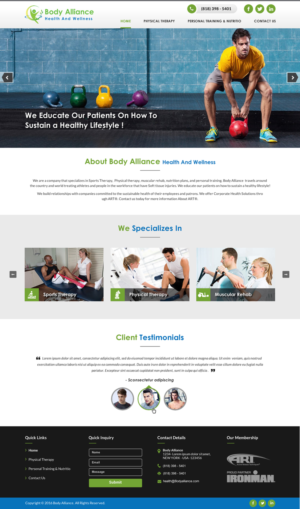 Web Design by Creative Design for Body Alliance LLC | Design: #13510918