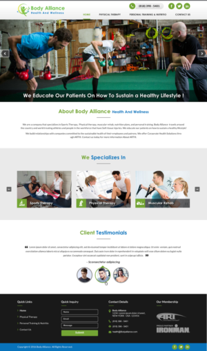 Web Design by Creative Design for Body Alliance LLC | Design: #13510919