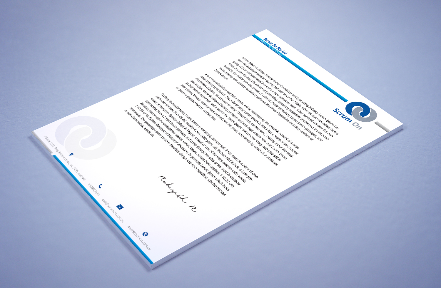 Design de Papeterie par Petter Goms pour Scrum On (Pty) Ltd | Design #13333499