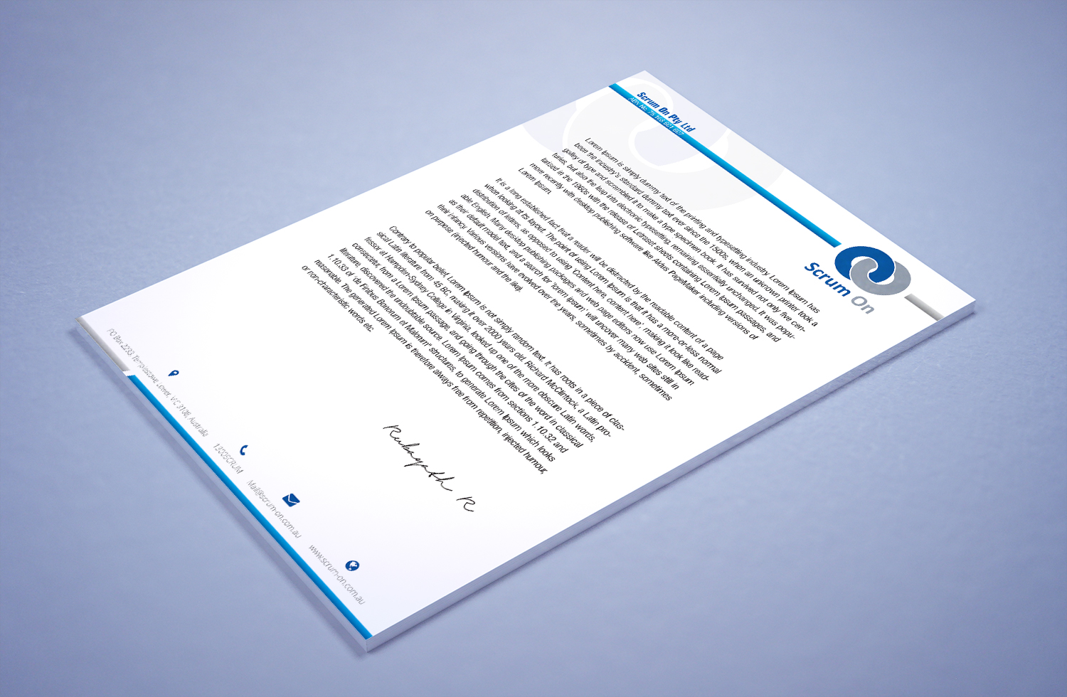 Design de Papeterie par Petter Goms pour Scrum On (Pty) Ltd | Design #13333500