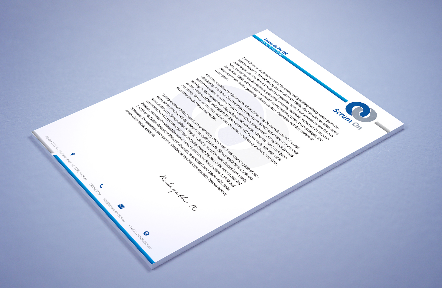 Design de Papeterie par Petter Goms pour Scrum On (Pty) Ltd | Design #13333501