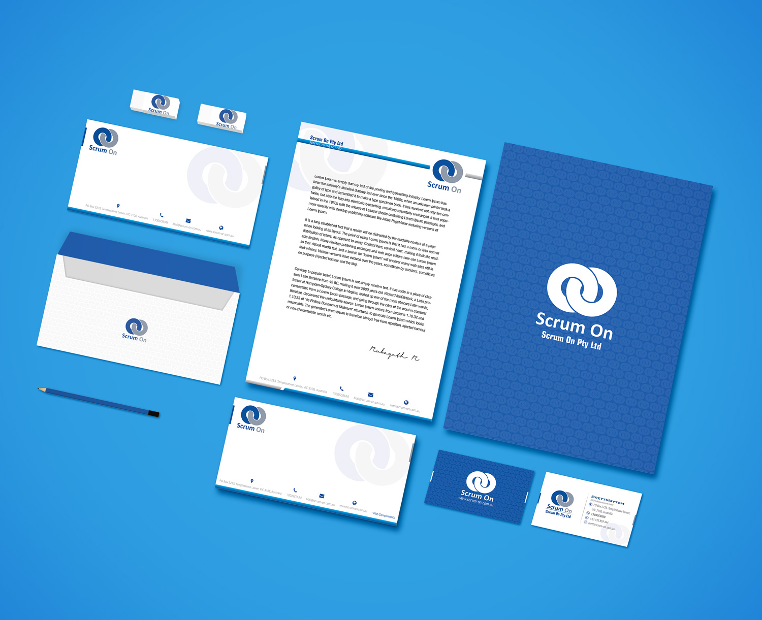 Stationery Design by Petter Goms for Scrum On (Pty) Ltd | Design #13334240