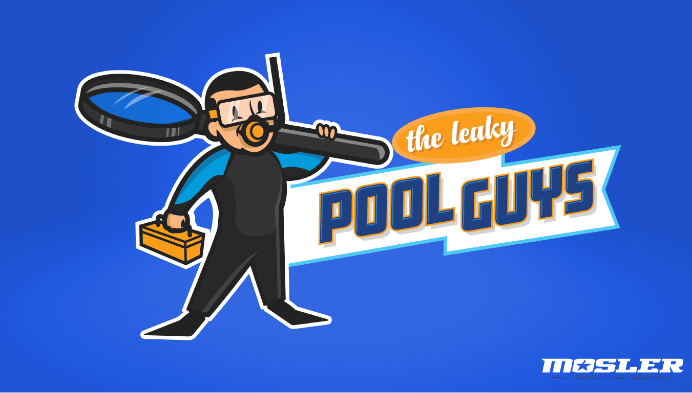 Logo Design by Mosler Automotive Design for The Leaky Pool Guys | Design #16976026