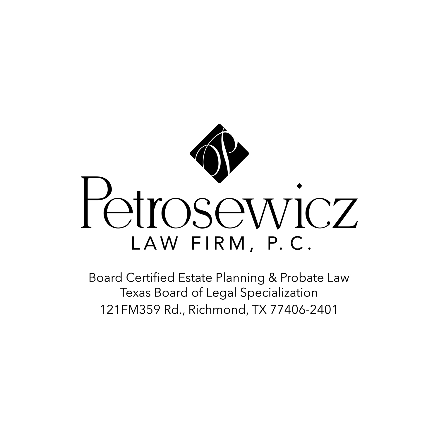 Diseño de Logo por Taiki Design para Petrosewicz Law Firm, P.C. | Diseño #13316323