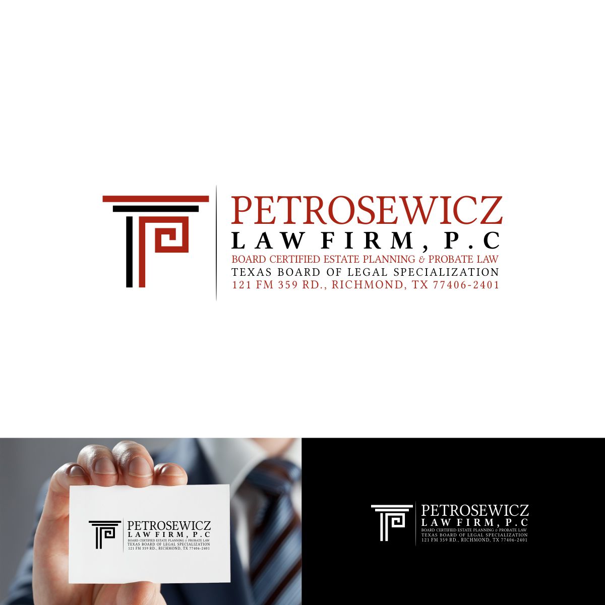 Logo Design by webeezine for Petrosewicz Law Firm, P.C. | Design #13322313