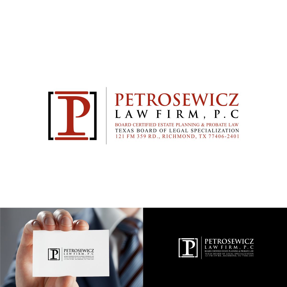Logo-Design von webeezine für Petrosewicz Law Firm, P.C. | Design #13322314