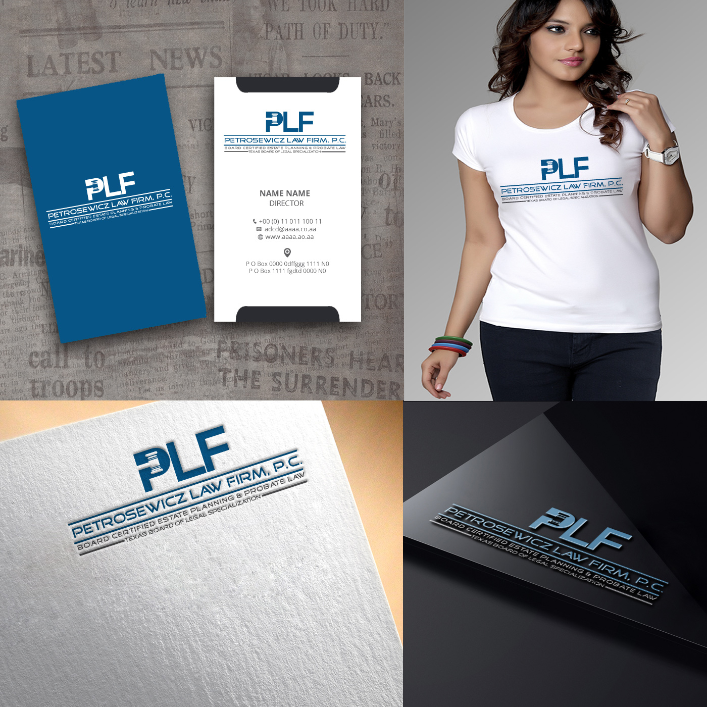 Logo-Design von zebronicgraphic für Petrosewicz Law Firm, P.C. | Design #13438641