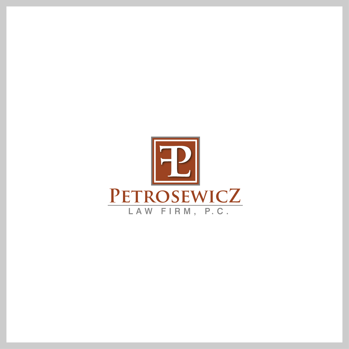 Logo-Design von Marketing Wings für Petrosewicz Law Firm, P.C. | Design #13327599