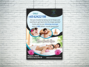 New Earth Spa - New services (Slimming Massage) | Poster-Design von Lesaba Design