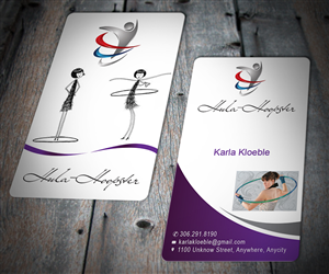 Hula-Hoop dance entertainment sales and instruction by hula-hoopster needs a business card | Business Card Design by MT